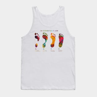 Types of Footprints with French Text Tank Top